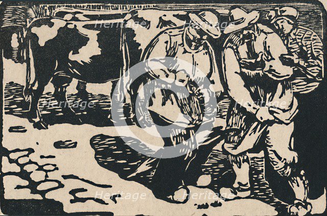 Marché En Auvergne - From Au Pied Des Puys, 1919. Artist: Maurice Busset.