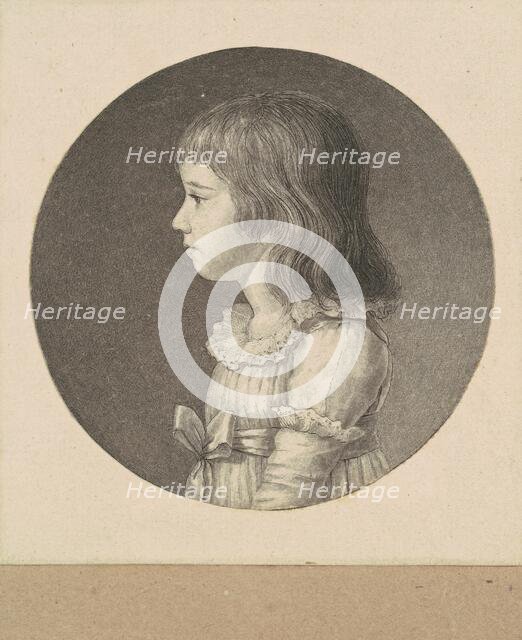 Unidentified Girl, 1797. Creator: Charles Balthazar Julien Févret de Saint-Mémin.