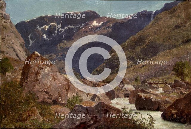 From Simadal in Hardanger, 1849. Creator: Hans Gude.