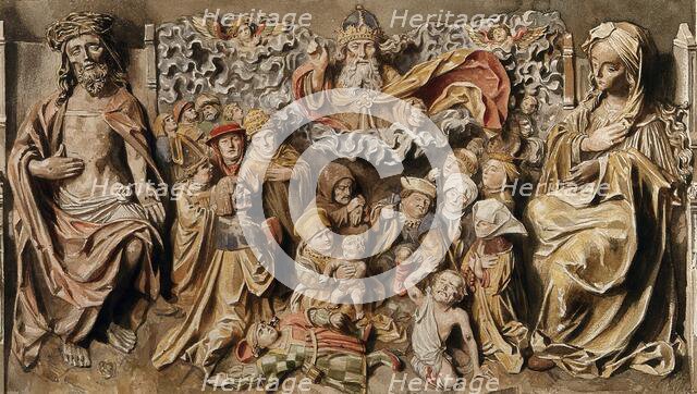 The people of Lyons receiving deliverance from the plague, 1904. Creators: Aleardo Terzi, Workshop of Master of the Biberach Holy Kinship.