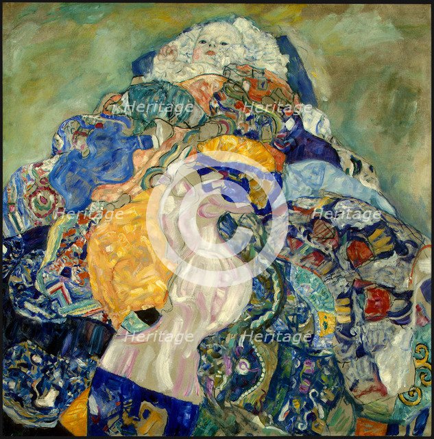 Baby (Cradle). Artist: Klimt, Gustav (1862-1918)