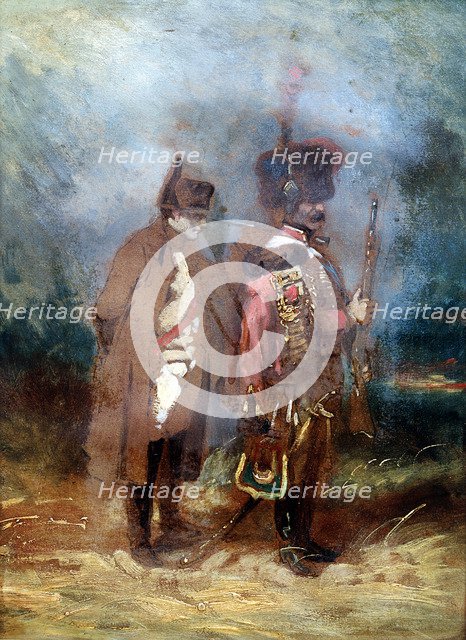 'The Emperor Napoleon I during the French Campaign, 1814'. Artist: Anon