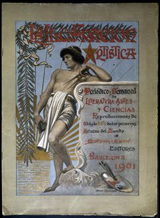 The Artistic Illustration, cover of the art magazine in its special issue XX anniversary, 1-1-1901. Creator: LLIMONA I BRUGUERA, Joan (1860 - 1926).