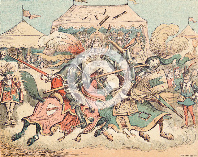 'A Tournament in the Middle Ages', c1884. Artist: Thomas Strong Seccombe.