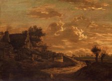 Landscape at Sunset, c.1654-c.1657. Creator: Rafael Govertsz Camphuijsen.