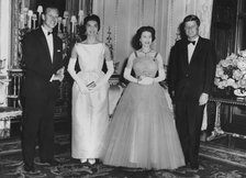 The Queen and Prince Philip with the President and Mrs Kennedy, Buckingham Palace, 1961. Artist: Unknown