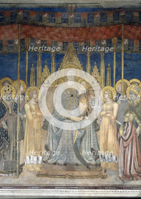 Maestà, 1317. Artist: Memmi, Lippo (1291-1356)