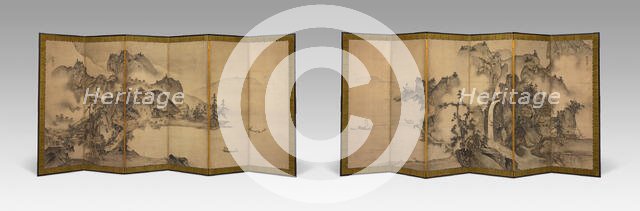 Landscape of the Four Seasons, About 1560. Creator: Sesson Shukei.