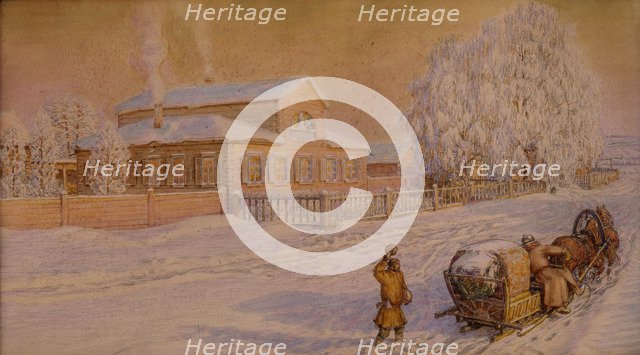 Our House in Ryabovo, 1918-1919. Artist: Vasnetsov, Appolinari Mikhaylovich (1856-1933)