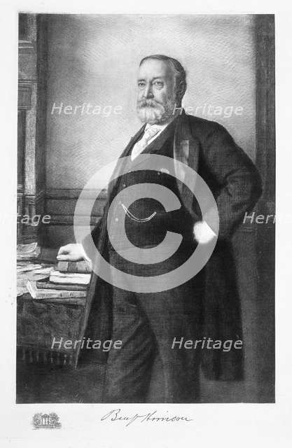 Benjamin Harrison, 23rd President of the United States of America, (1901). Artist: Unknown