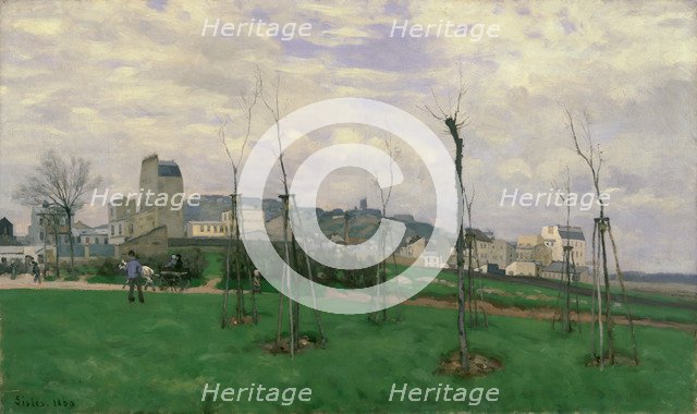 'View of Montmartre from the Cité des Fleurs', 1869. Artist: Alfred Sisley