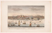 A general view of the city of Lisbone, the capitel of the kingdom of Portugal', 1752. Creator: Unknown.