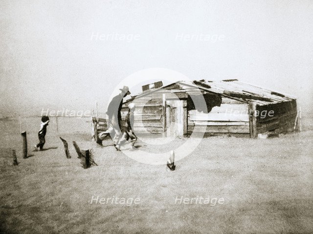 Dust storms affecting Cimarron County, Oklahoma, USA, April 1936. Artist: Unknown