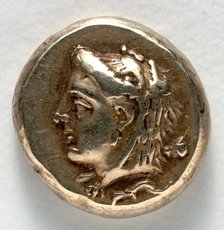 Hecte: Head of Omphale (obverse), 500-300 BC. Creator: Unknown.