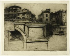 Ponte della Trinità, 1902-07. Creator: David Young Cameron.