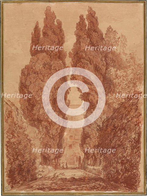 The Great Cypresses of the Villa d'Este (Les Grands Cyprès de la villa d'Este), 1760. Creator: Fragonard; Jean Honoré (1732-1806).