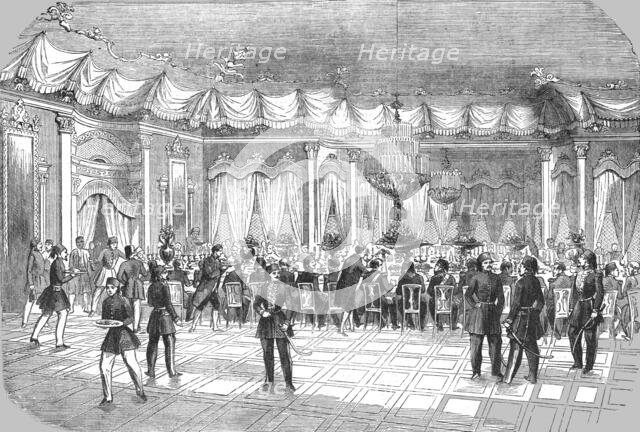 'Banquet given by the Sultan to Prince Napoleon, in the Hall of the Palace of Beylerbey, 8th May 185 Creator: Unknown.