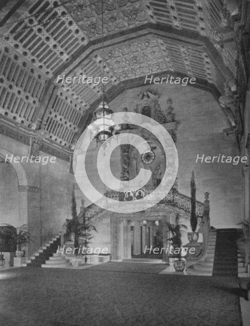 End of lobby, Los Angeles Biltmore Hotel, Los Angeles, California, 1923. Artist: Unknown.
