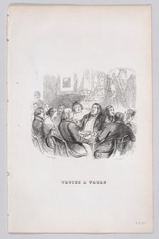 Thirteen at the Table from The Complete Works of Béranger, 1836. Creator: John Thompson.