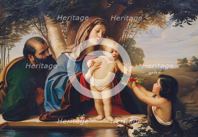 Holy family with the boy John, 1855. Creator: Eduard von Steinle.