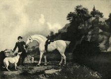 'Gentleman Holding a White Horse', (1941).  Creator: Unknown.