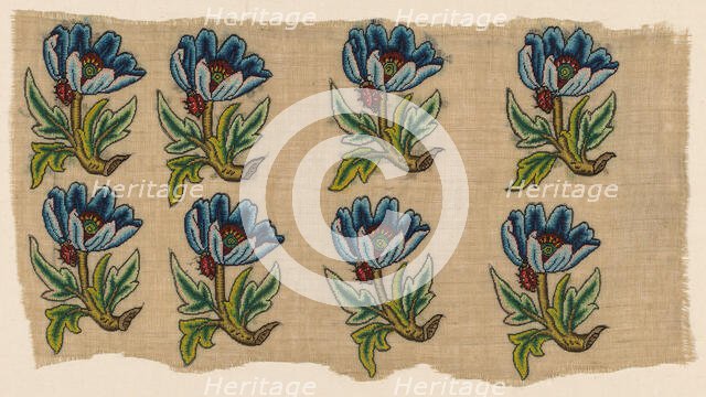 Panel of Uncut "Slip" Designs, England, 1625/75. Creator: Unknown.