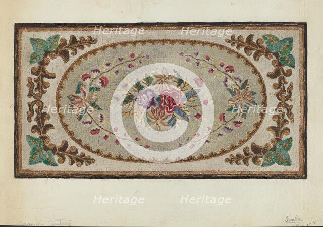 Hooked Rug, c. 1936. Creator: Marian Curtis Foster.