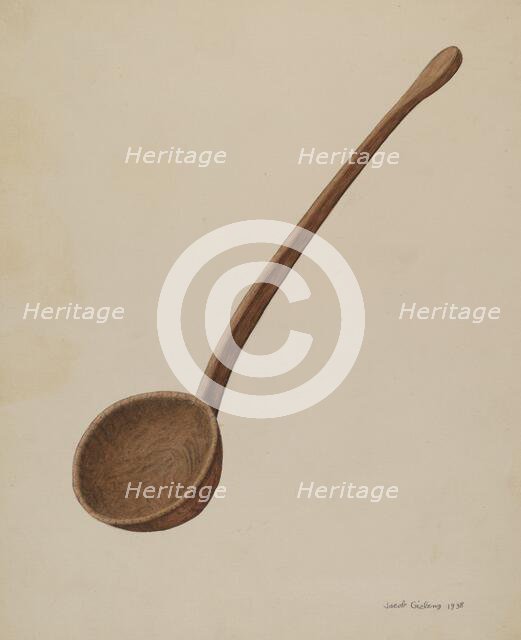 Wooden Dipper, 1938. Creator: Jacob Gielens.