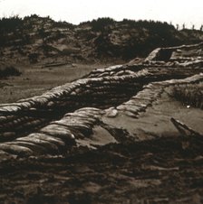 Trenches in the shelter of the dunes, Nieuwpoort, Flanders, Belgium, c1914-c1918. Artist: Unknown.