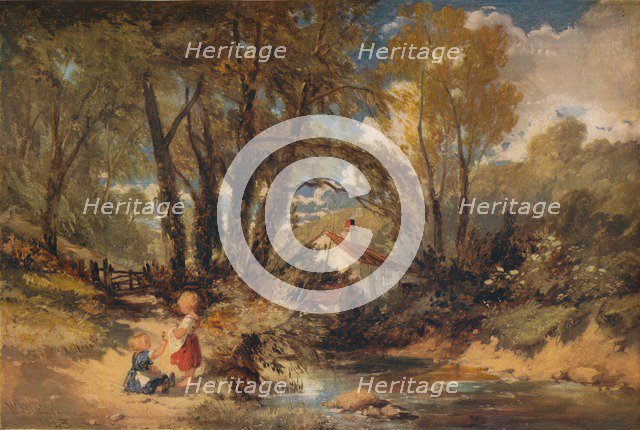 'A Welsh Stream', 1843. Artist: William James Muller.