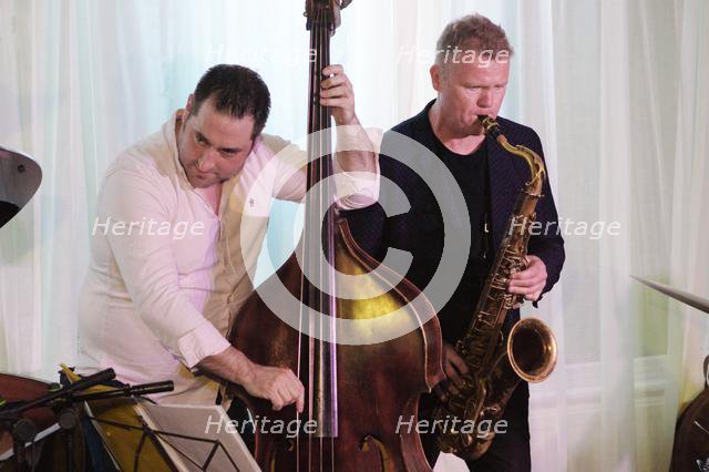 Iain Ballamy and Percy Pursglove, Watermill Jazz Club, Dorking, Surrey, 2 July 2019. Creator: Brian O'Connor.