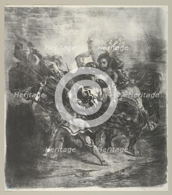 Weislingen attacked by Goetz's Men, 1836-43., 1836-43. Creator: Eugene Delacroix.