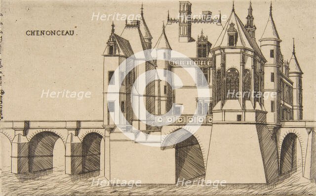 Château de Chenonceau, No 2, 1856. Creator: Charles Meryon.