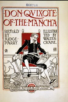 Title page of Don Quixote de la Mancha, English edition adapted by Judge Parry and illustrated by…