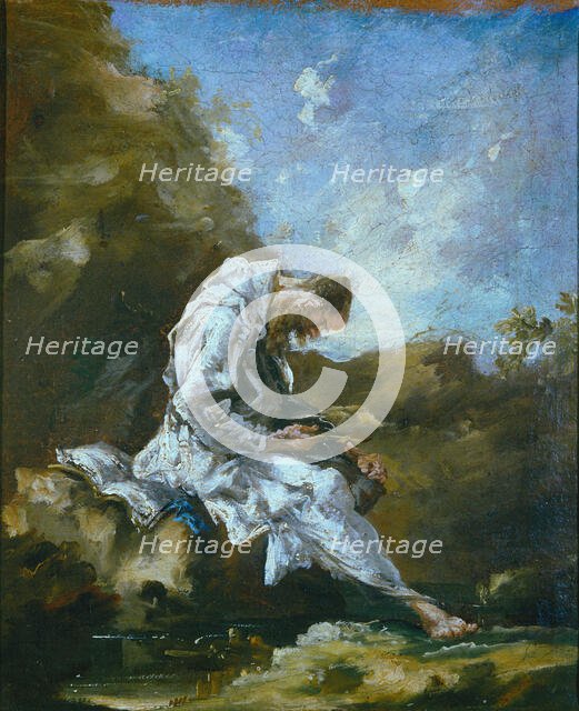 Hermit in the Desert, First third of 18th century. Creator: Magnasco, Alessandro (1667-1749).