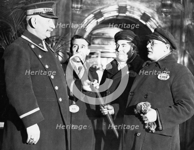 Retirement presentation to 'Jock Goodman', linkman at the Trocadero, Westminster, London, (c1939?). Artist: Unknown