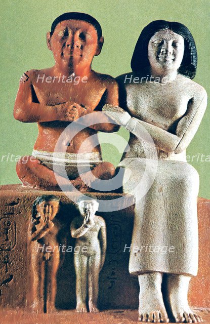 Man and Woman Figurine, Statue, Egypt Artist: Unknown