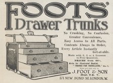 Foot & Son Luggage, 1906. Artist: Unknown