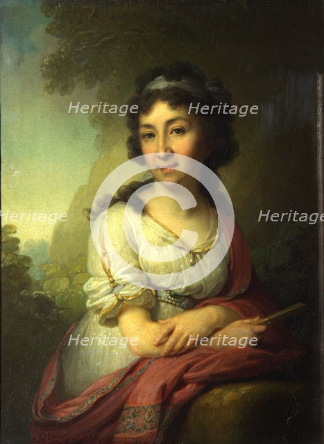 Portrait of Yekaterina Vasilyevna Torsukova, 1795. Artist: Borovikovsky, Vladimir Lukich (1757-1825)