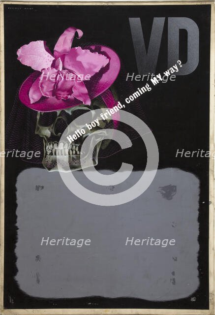 'Hello, boy friend, coming MY way?', World War II poster, between 1939 and 1946. Creators: Central Office of Information, Reginald Mount.