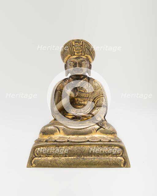 Portrait of the Tibetan Lama Chankya Hutuktu Rolpai Dorje (1717-1786), Qing dynasty, 18th/19th centu Creator: Unknown.