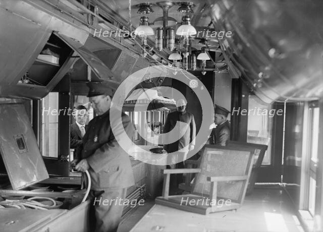 Department of Commerce - Bureau of Fisheries Railway Car; Interior, 1916. Creator: Harris & Ewing.