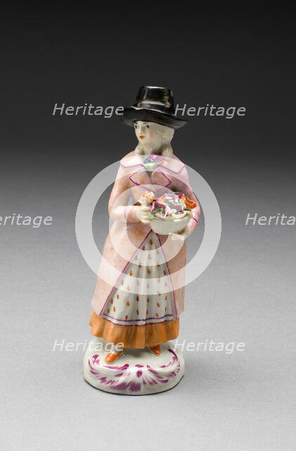 Figure of a Girl, Limbach-Oberfrohna, c. 1790. Creator: Limbach Porcelain Factory.