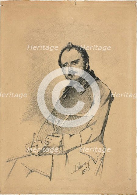 Portrait of a Man Writing, 1855. Creator: Anton Mauve.