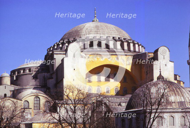 Church of Sancta Sophia built AD 532-537 by Justinian, Istanbul, Turkey, 20th century. Artist: CM Dixon.
