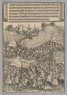 Battle for Liège, plate 8 from Historical Scenes from the Life of Emperor...printed c. 1520. Creator: Wolf Traut.