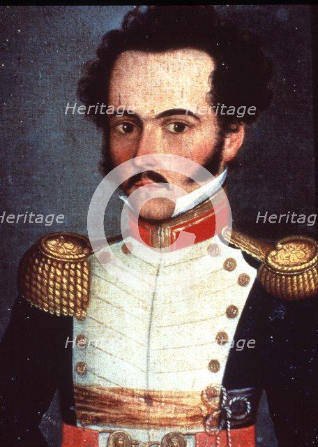 Simon Bolivar 'El Libertador' (1783-1830), soldier and hero of the American Revolution.