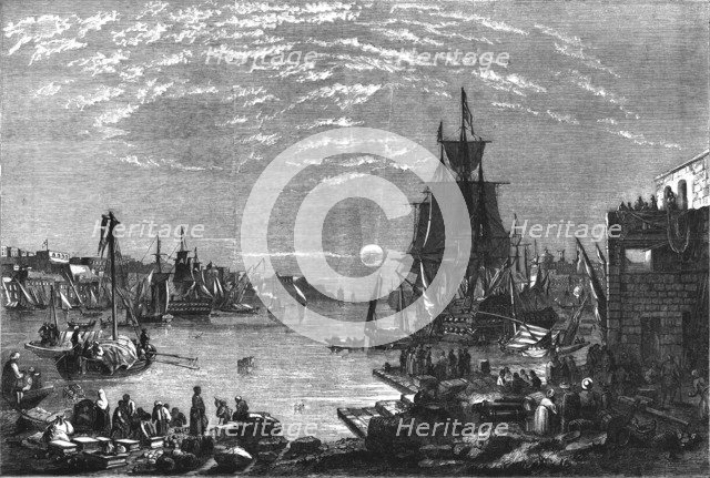 Valetta Harbour, Malta, c1856. Artist: Unknown.