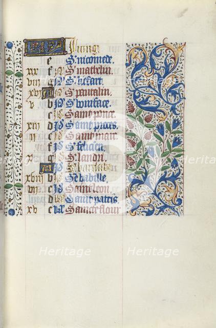 Book of Hours (Use of Rouen): fol. 51r, c. 1470. Creator: Master of the Geneva Latini (French, active Rouen, 1460-80).