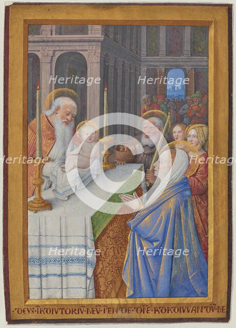 The Presentation in the Temple, 1498-1499. Creator: Jean Bourdichon.